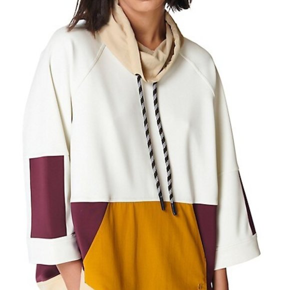 Sweaty Betty Mix It Up Colorblock Sweatshirt - SB6500 - Lily White / Multi - L - Picture 6 of 13